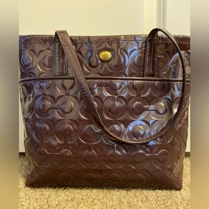 COACH- Embossed Patent Leather